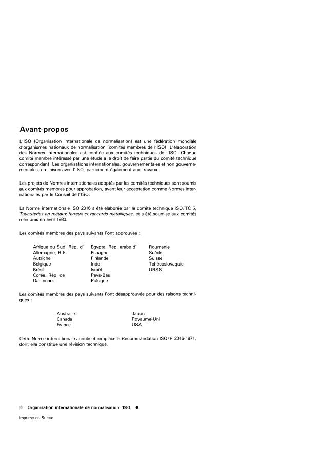 ISO 2016:1981 ISO 2016:1981 - Raccords a braser par capillarité pour tubes en cuivre -- Dimensions d'assemblage et essais - Page 2 preview