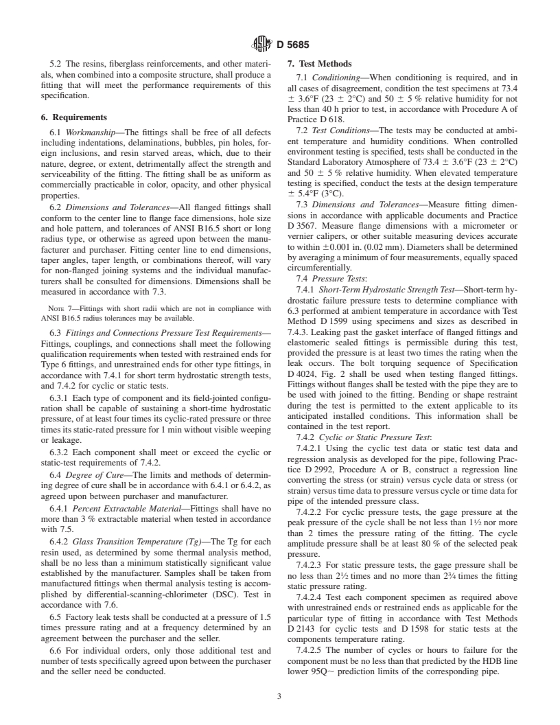 ASTM D5685-02 - Standard Specification for "Fiberglass" (Glass-Fiber-Reinforced Thermosetting-Resin) Pressure Pipe Fittings