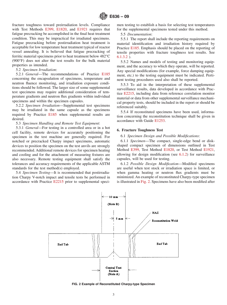 ASTM E636-09 - Standard Guide for Conducting Supplemental Surveillance Tests for Nuclear Power Reactor Vessels, E 706 (IH)