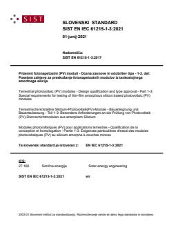 SIST EN IEC 61215-1-3:2021 - Page 1 preview