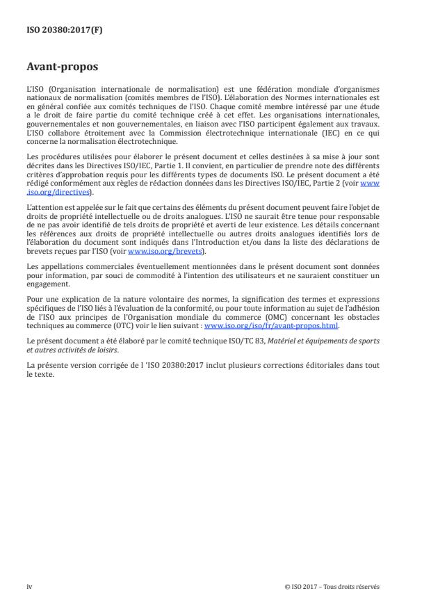 ISO 20380:2017 ISO 20380:2017 - Piscines publiques -- Systemes de vision par ordinateur pour la détection de noyades en piscines -- Exigences de sécurité et méthodes d'essai - Page 4 preview
