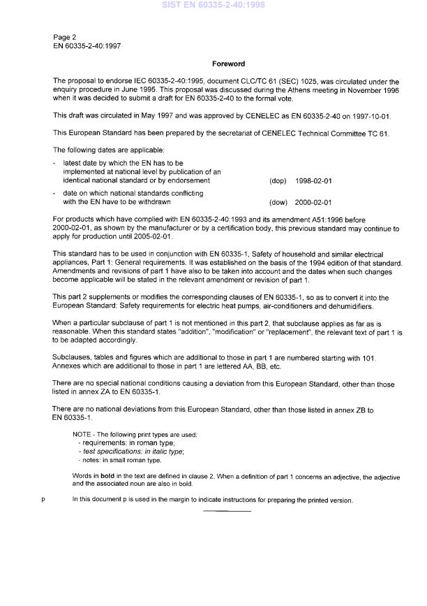 EN 60335-2-40:1997 EN 60335-2-40:1998 - Page 4 preview