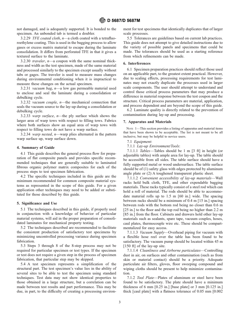 ASTM D5687/D5687M-95 - Standard Guide for Preparation of Flat Composite Panels with Processing Guidelines for Specimen Preparation