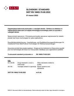 SIST EN 16602-70-80:2022 - BARVE - Page 1 preview