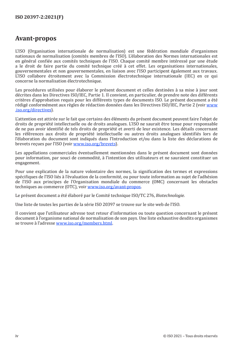 ISO 20397-2:2021 ISO 20397-2:2021 - Biotechnologie — Séquençage massivement parallèle — Partie 2: Évaluation de la qualité des données de séquençage
Released:1. 02. 2021 - Page 4 preview