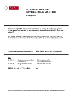 SIST EN 301 908-14 V17.1.1:2025 SIST EN 301 908-14 V17.1.1:2025 - BARVE - Page 1 preview