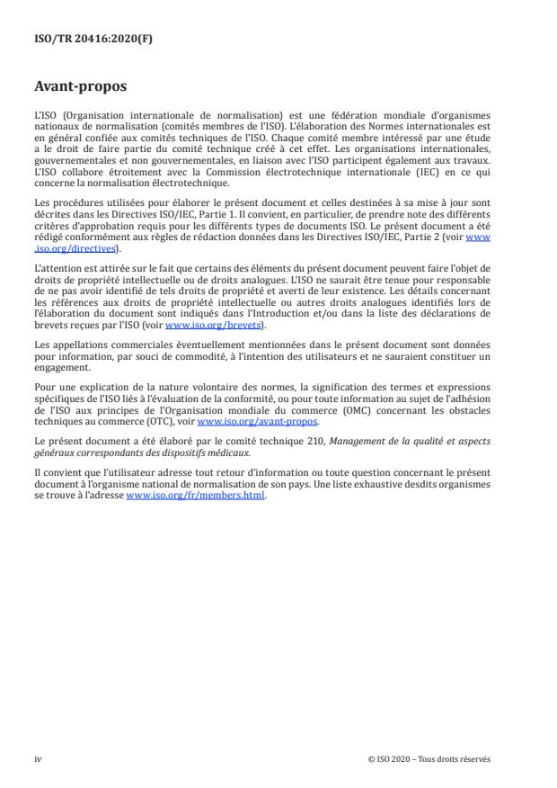ISO/TR 20416:2020 ISO/TR 20416:2020 - Dispositifs médicaux -- Surveillance après mise sur le marché incombant aux fabricants - Page 4 preview