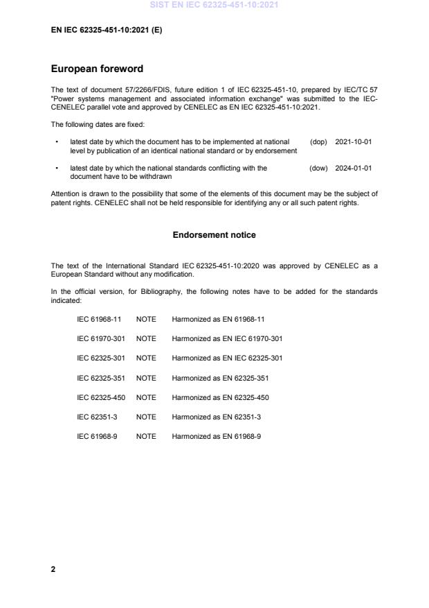 EN IEC 62325-451-10:2021 EN IEC 62325-451-10:2021 - POZOR ! k standardu IEC spada tudi datoteka "Code component IEC 62325_451_10". BARVE - Page 4 preview