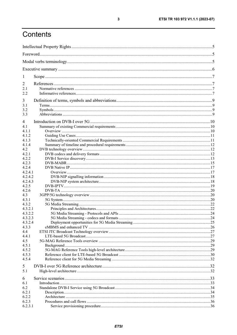 ETSI TR 103 972 V1.1.1 (2023-07) - DVB-I Service Delivery Over 5G ...