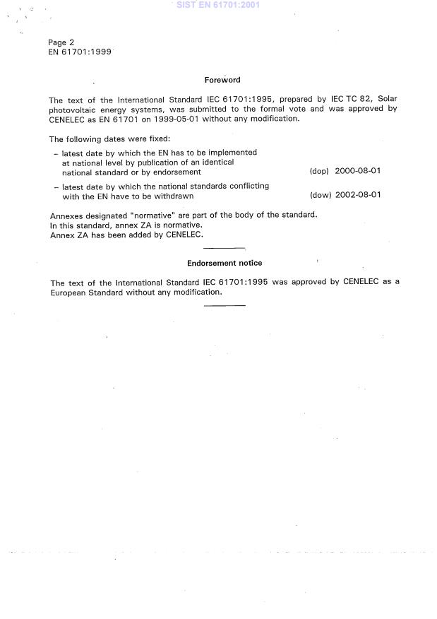 EN 61701:1999 EN 61701:2001 - Page 4 preview