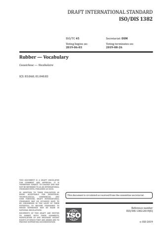 ISO/FDIS 1382:Version 24-apr-2020 - Rubber -- Vocabulary