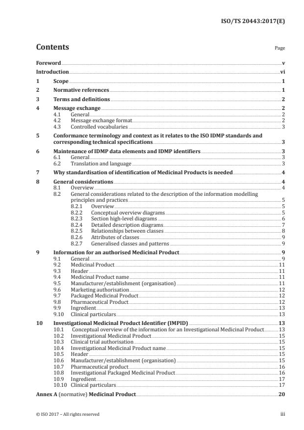 ISO/TS 20443:2017 - Health informatics -- Identification of medicinal products -- Implementation guidelines for ISO 11615 data elements and structures for the unique identification and exchange of regulated medicinal product information