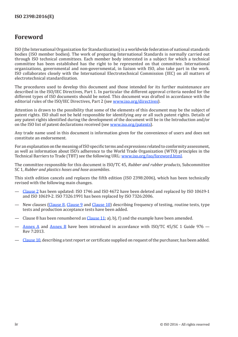 ISO 2398:2016 ISO 2398:2016 - Rubber hoses, textile-reinforced, for compressed air — Specification
Released:10/26/2016 - Page 4 preview