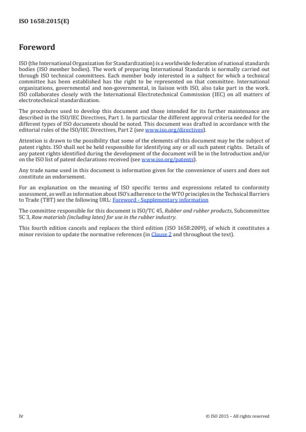 ISO 1658:2015 ISO 1658:2015 - Natural rubber (NR) -- Evaluation procedure - Page 4 preview