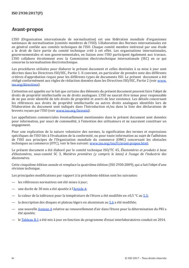 ISO 2930:2017 ISO 2930:2017 - Caoutchouc naturel brut -- Détermination de l'indice de rétention de plasticité (PRI) - Page 4 preview