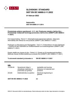 EN IEC 60695-2-11:2022 - BARVE - Page 1 preview