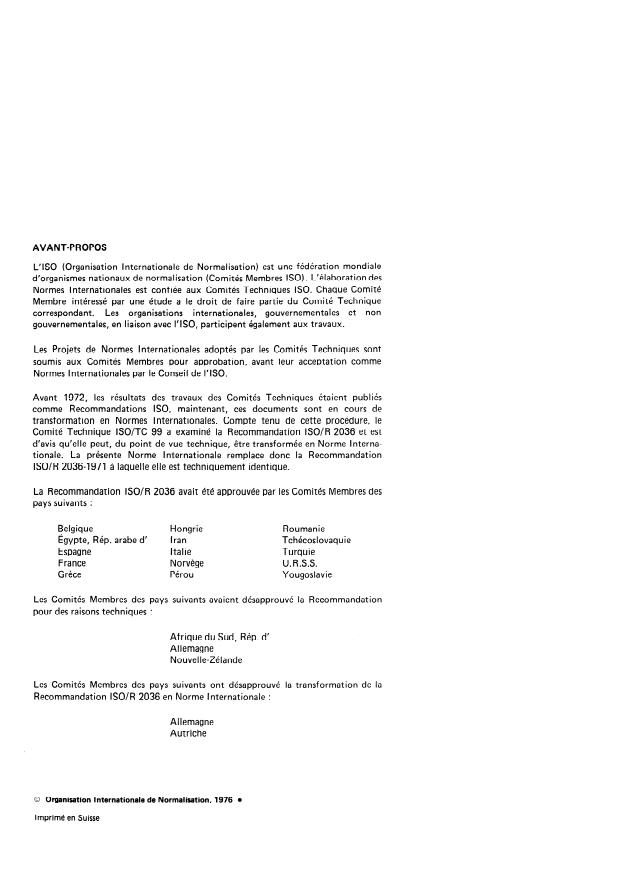ISO 2036:1976 ISO 2036:1976 - Bois pour la fabrication des parquets -- Symboles pour marquage selon les especes - Page 2 preview