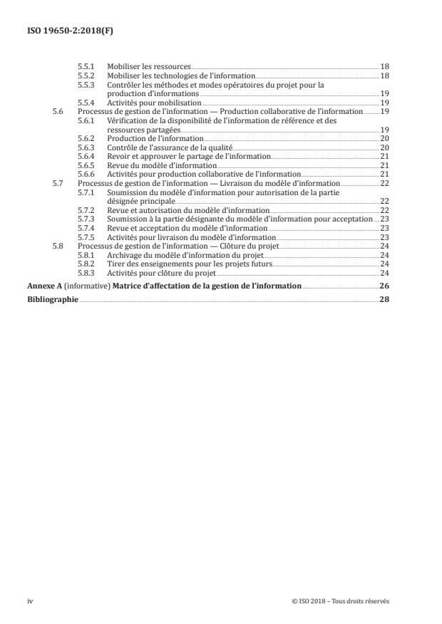 ISO 19650-2:2018 ISO 19650-2:2018 - Organisation et numérisation des informations relatives aux bâtiments et ouvrages de génie civil, y compris modélisation des informations de la construction (BIM) -- Gestion de l'information par la modélisation des informations de la construction - Page 4 preview