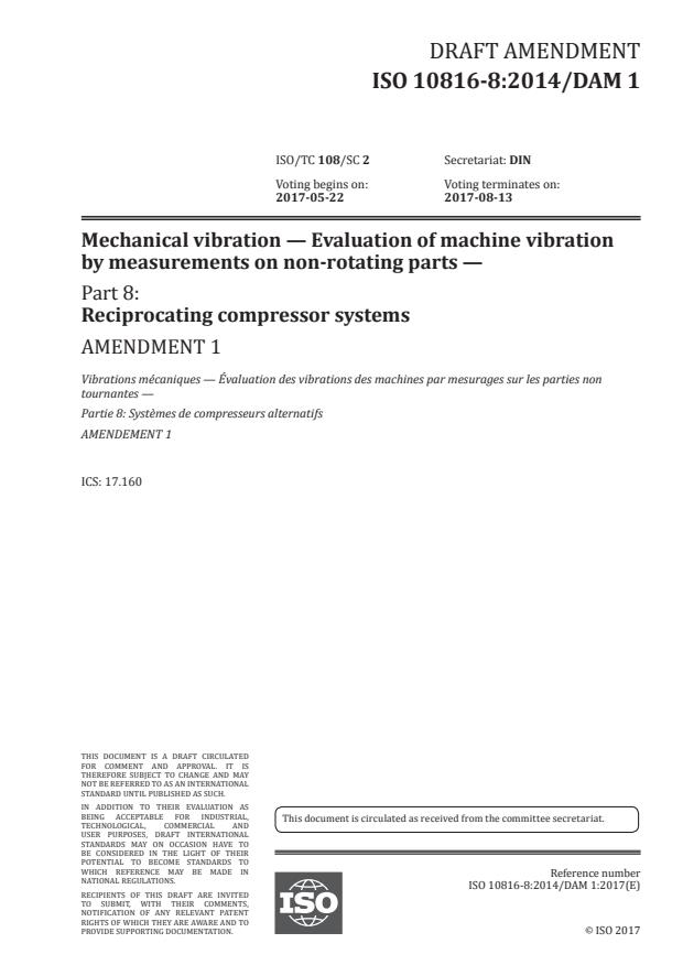 ISO 10816-8:2014/DAmd 1