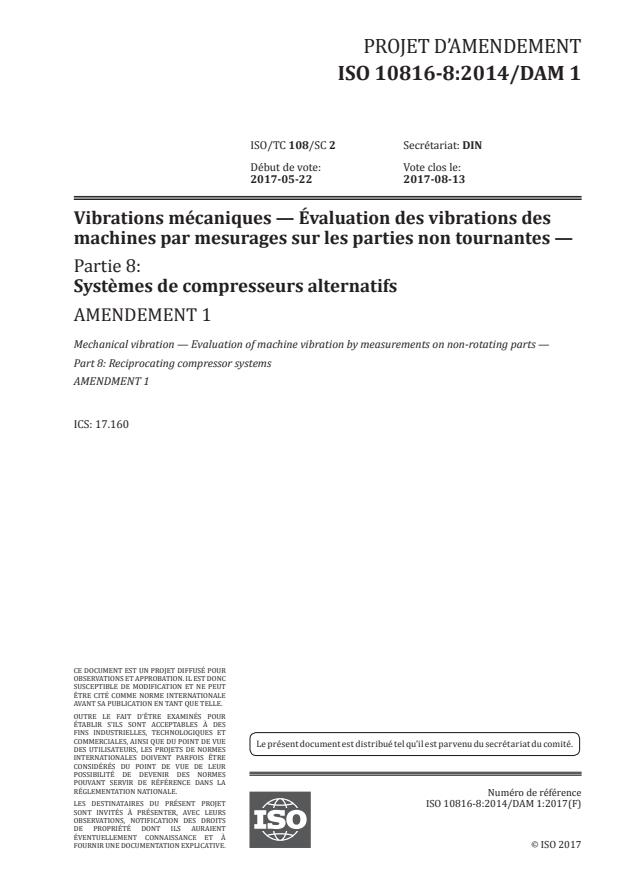 ISO 10816-8:2014/DAmd 1
