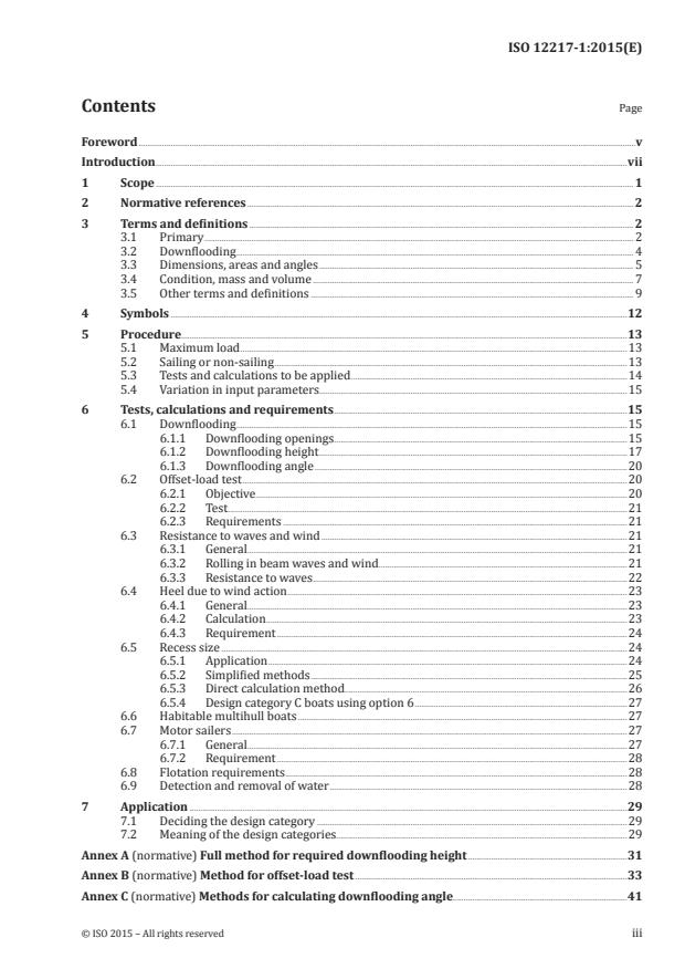 ISO 12217-1:2015 - Small craft -- Stability and buoyancy assessment and categorization