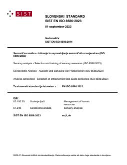 SIST EN ISO 8586:2023 SIST EN ISO 8586:2023 - Page 1 preview
