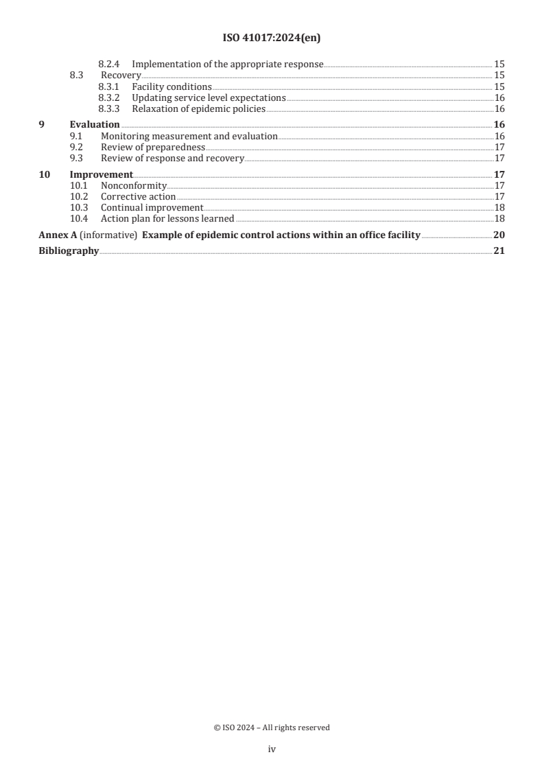 ISO 41017:2024 ISO 41017:2024 - Facility management — Guidance on emergency preparedness and management of an epidemic
Released:6. 03. 2024 - Page 4 preview