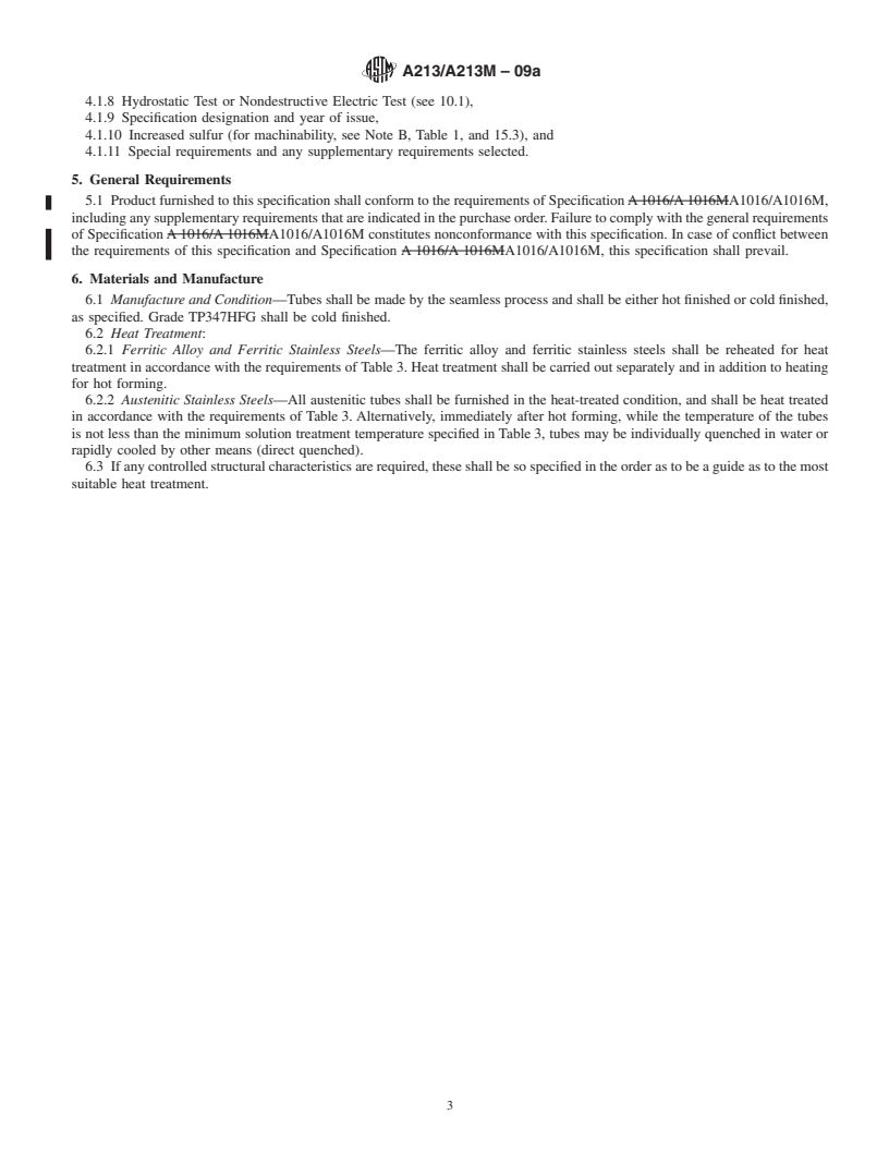 REDLINE ASTM A213/A213M-09a - Standard Specification for  Seamless Ferritic and Austenitic Alloy-Steel Boiler, Superheater, and Heat-Exchanger Tubes