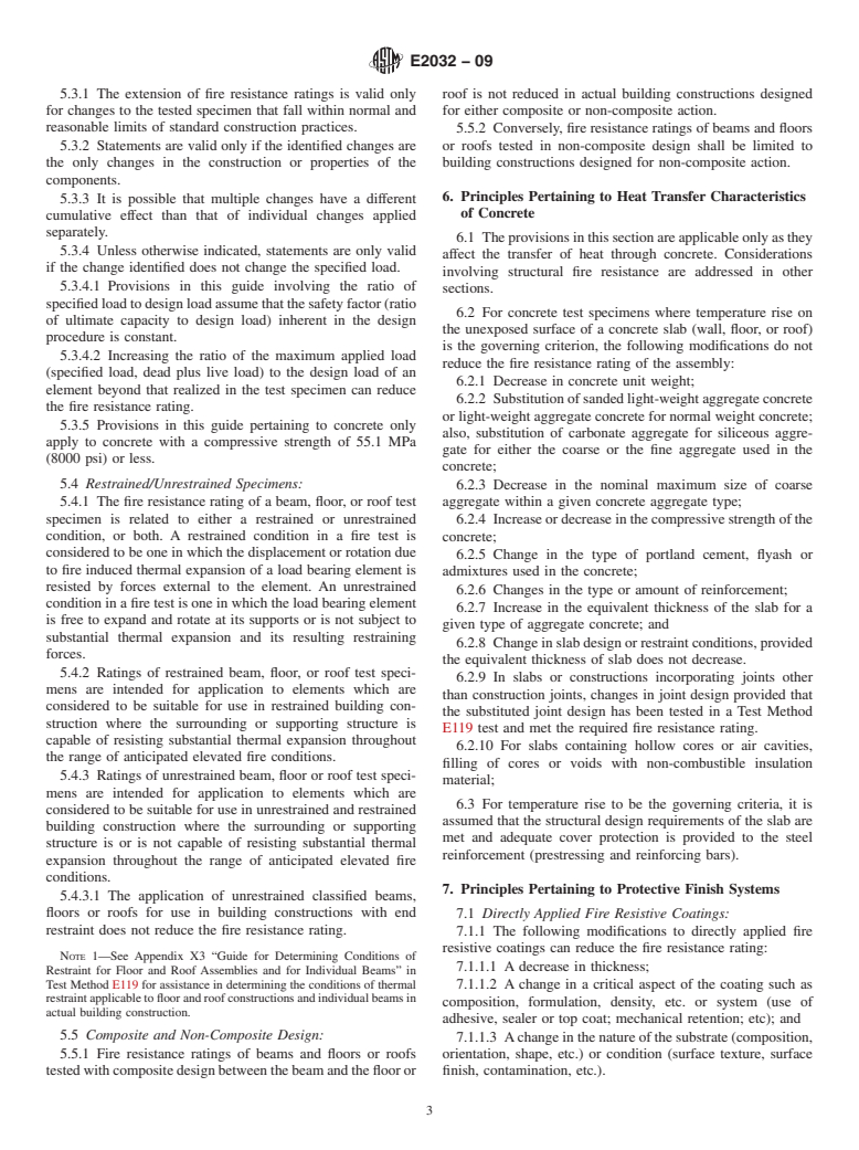 ASTM E2032-09 - Standard Guide for Extension of Data From Fire Resistance Tests Conducted in Accordance with ASTM E 119