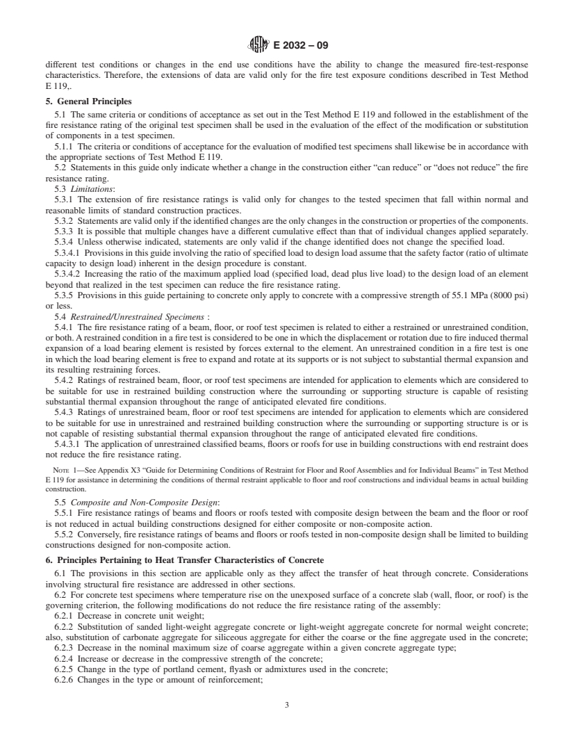 REDLINE ASTM E2032-09 - Standard Guide for Extension of Data From Fire Resistance Tests Conducted in Accordance with ASTM E 119