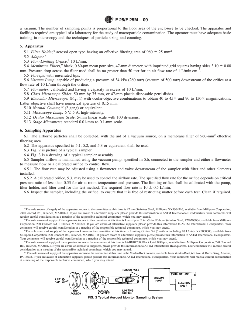 REDLINE ASTM F25/F25M-09 - Standard Test Method for Sizing and Counting Airborne Particulate Contamination in Cleanrooms and Other Dust-Controlled Areas