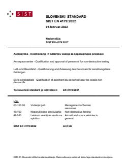 SIST EN 4179:2022 SIST EN 4179:2022 - Page 1 preview