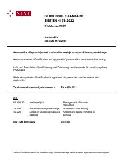 SIST EN 4179:2022 SIST EN 4179:2022 - Page 1 preview