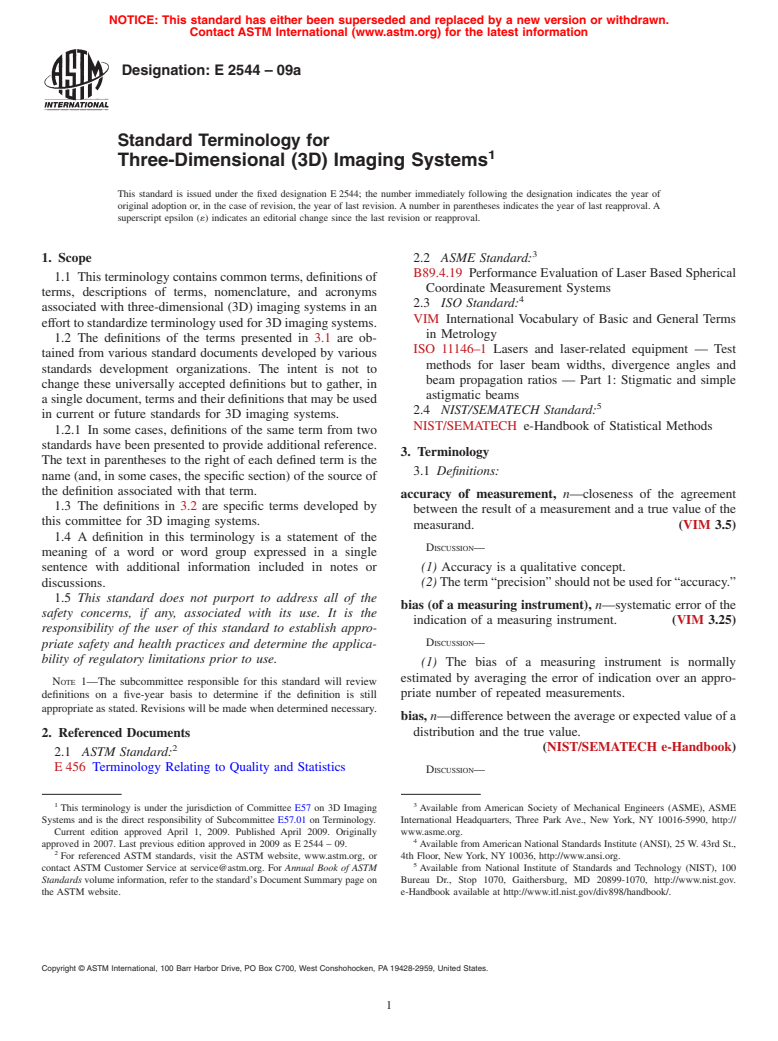ASTM E2544-09a - Standard Terminology for Three-Dimensional (3D) Imaging Systems