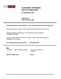 SIST EN 12504-4:2021 - Page 1 preview