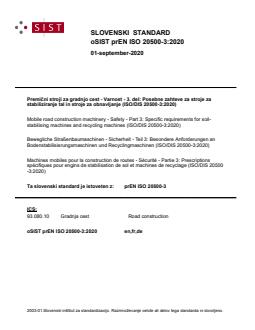 oSIST prEN ISO 20500-3:2020 - Page 1 preview