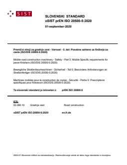 prEN ISO 20500-5 prEN ISO 20500-5:2020 - Page 1 preview