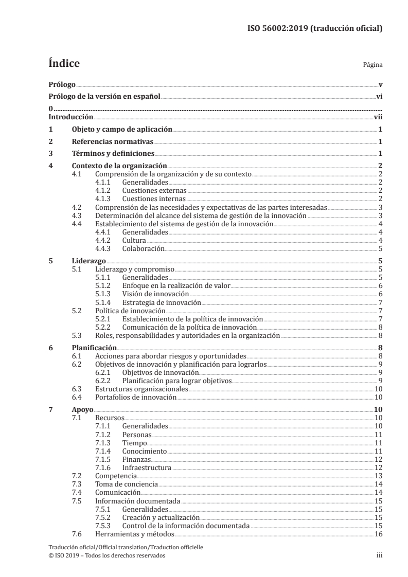 ISO 56002:2019 - Innovation management — Innovation management system — Guidance
Released:12/13/2019