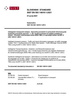 SIST EN ISO 14819-1:2021 SIST EN ISO 14819-1:2021 - BARVE - Page 1 preview