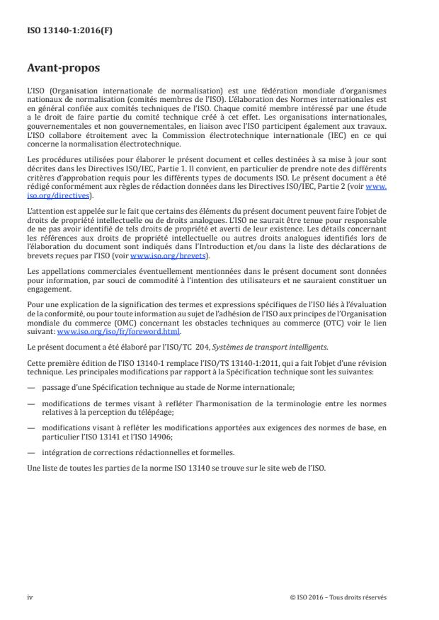 ISO 13140-1:2016 ISO 13140-1:2016 - Perception du télépéage -- Évaluation de conformité des équipements embarqués et des équipements d'infrastructures routieres a l'ISO 13141 - Page 4 preview
