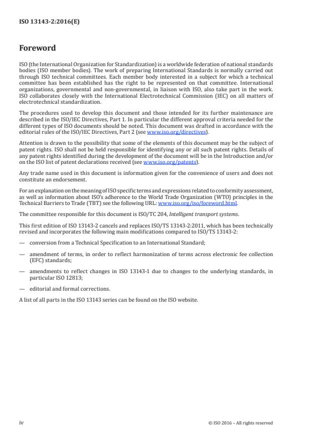 ISO 13143-2:2016 ISO 13143-2:2016 - Electronic fee collection -- Evaluation of on-board and roadside equipment for conformity to ISO 12813 - Page 4 preview
