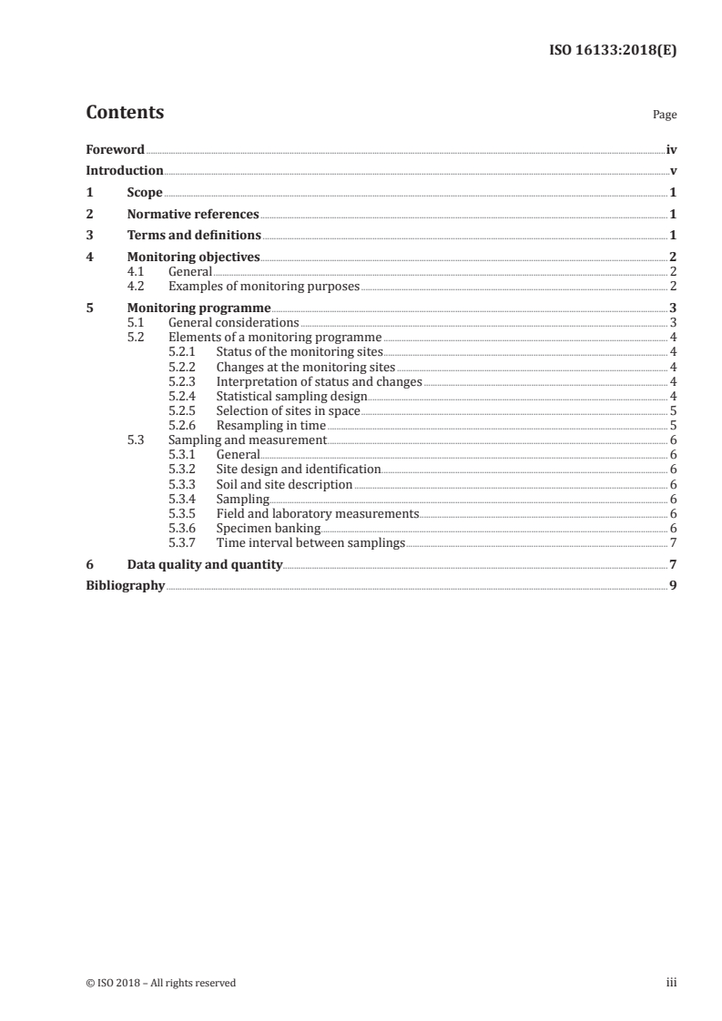 ISO 16133:2018 - Soil quality — Guidance on the establishment and maintenance of monitoring programmes
Released:11/30/2018