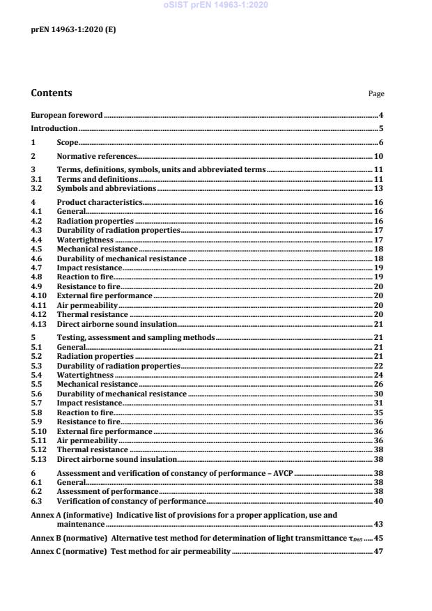 FprEN 14963-1 prEN 14963-1:2020 - Page 4 preview