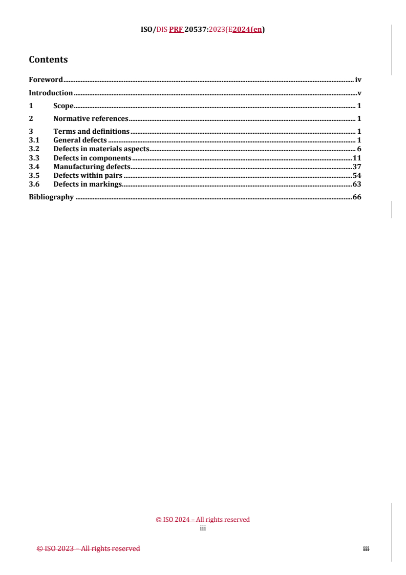 REDLINE ISO 20537 - Footwear — Identification of defects during visual inspection — Vocabulary
Released:11/20/2024