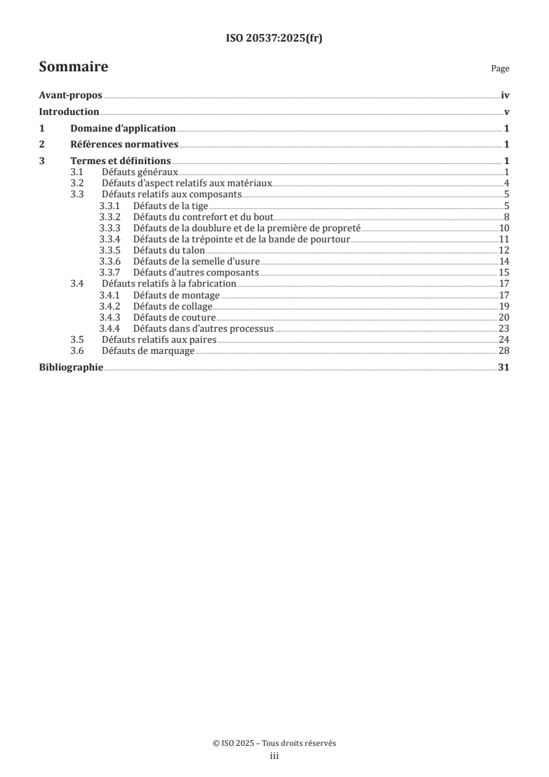 ISO 20537:2025 - Chaussures — Identification des défauts lors d'un contrôle visuel — Vocabulaire
Released:26. 02. 2025