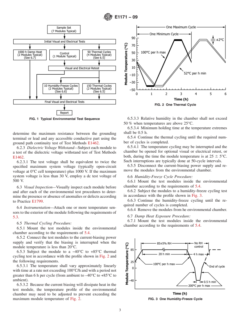 ASTM E1171-09 - Standard Test Methods for Photovoltaic Modules in Cyclic Temperature and Humidity Environments