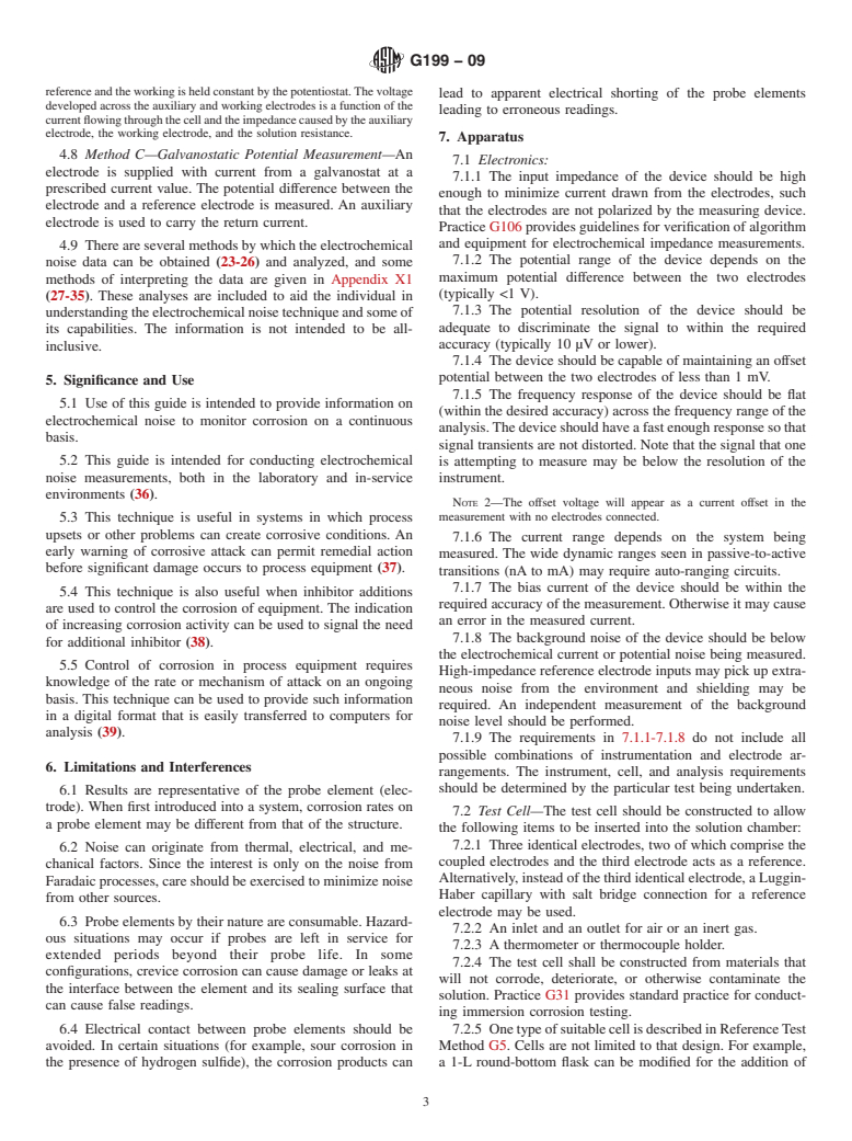 ASTM G199-09 - Standard Guide for Electrochemical Noise Measurement