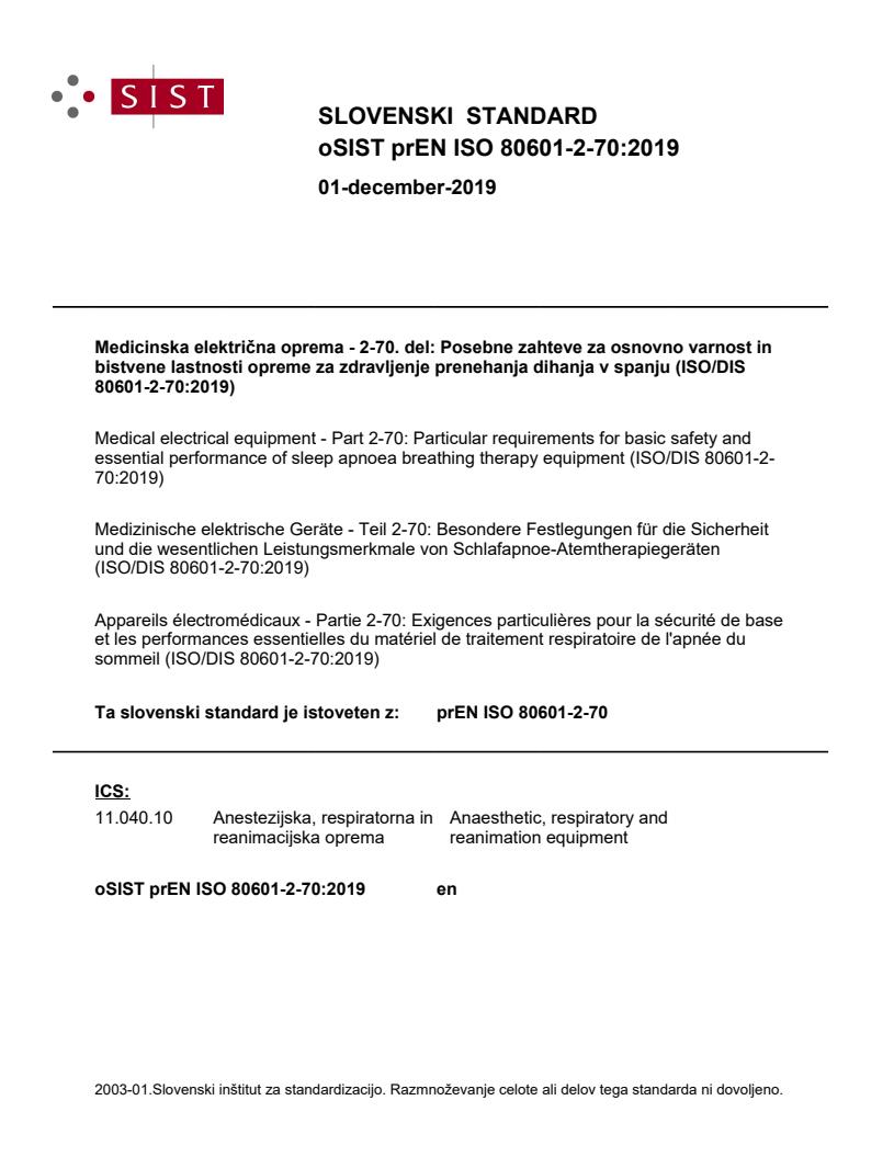 prEN ISO 80601-2-70:2019