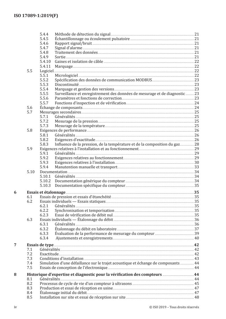 ISO 17089-1:2019 ISO 17089-1:2019 - Mesurage du débit des fluides dans les conduites fermées -- Compteurs a ultrasons pour gaz - Page 4 preview