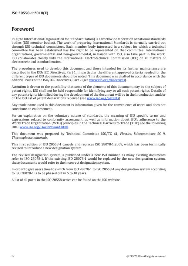 ISO 20558-1:2018 ISO 20558-1:2018 - Plastics -- Poly(phenylene sulfide) (PPS) moulding and extrusion materials - Page 4 preview